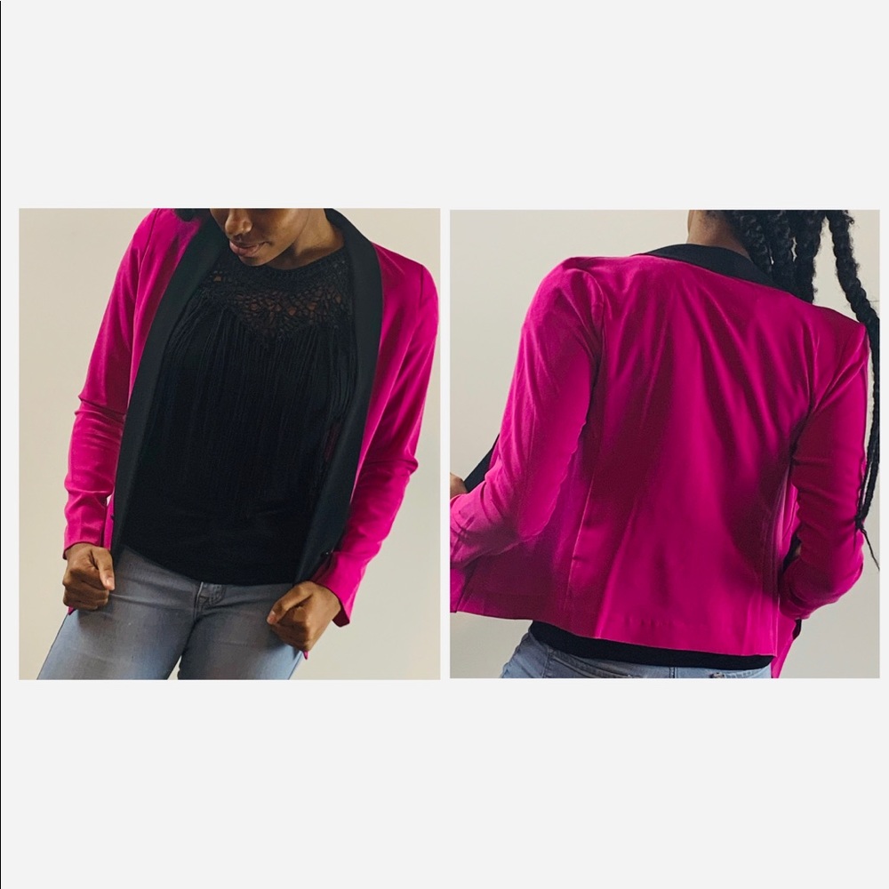 Fuschia pink blazer